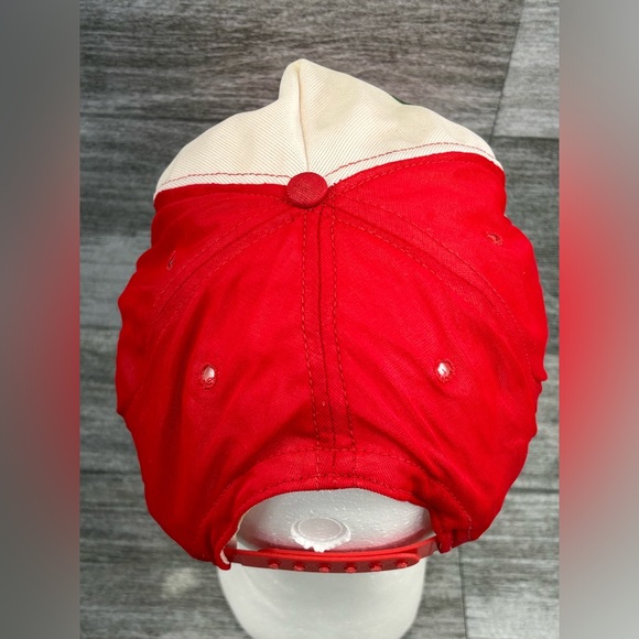 VTG Red Man Chewing Tobacco Adjustable Snapback Trucker Hat Semco USA MADE READ - Picture 8 of 16